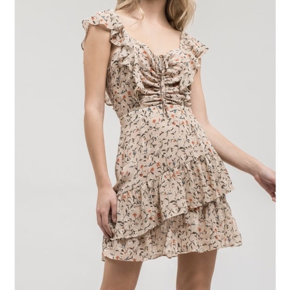 J.O.A Ruched Mini Dress